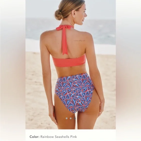 FARM Rio Vibrant Red Shell Bikini Top - Picture 3 of 6